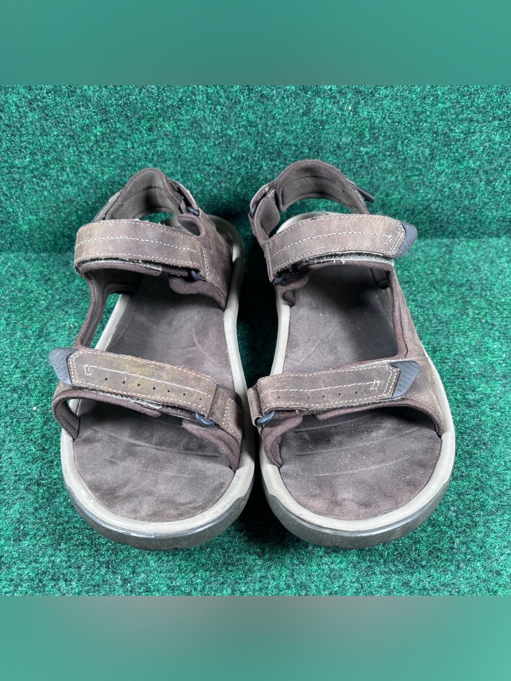 Teva Mens Langdon Sandals Brown Waterproof Leather Hiking Size 13